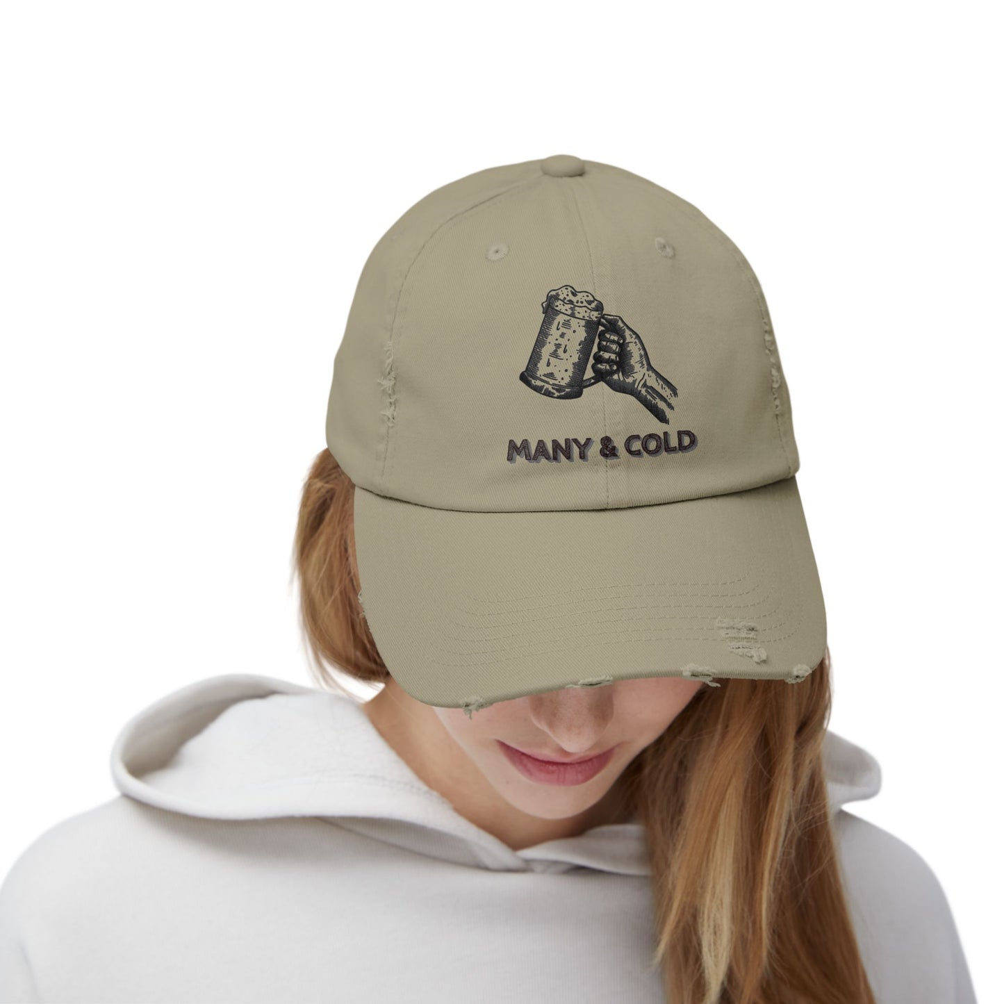 MANY & COLD - Unisex Distressed Cap