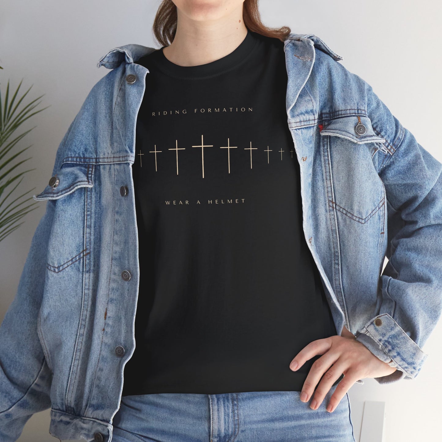 Wear a helmet - Unisex Heavy Cotton Tee