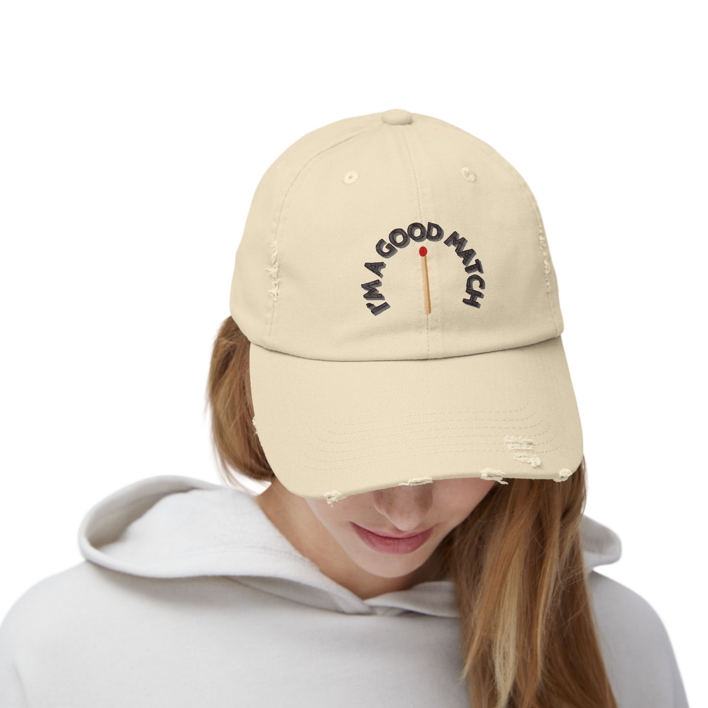 GOOD MATCH - Unisex Distressed Cap