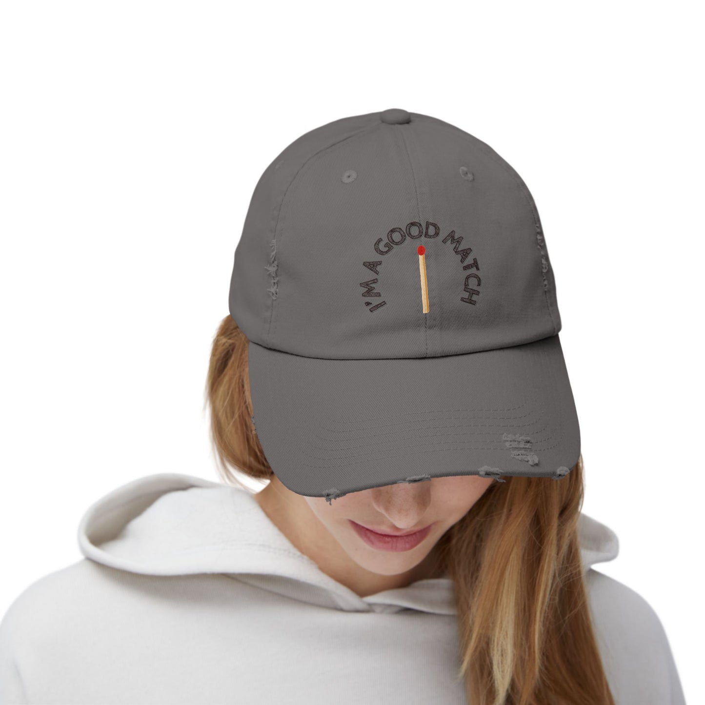 GOOD MATCH - Unisex Distressed Cap