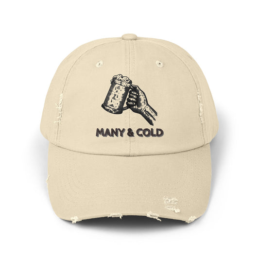 MANY & COLD  - Unisex Distressed Cap