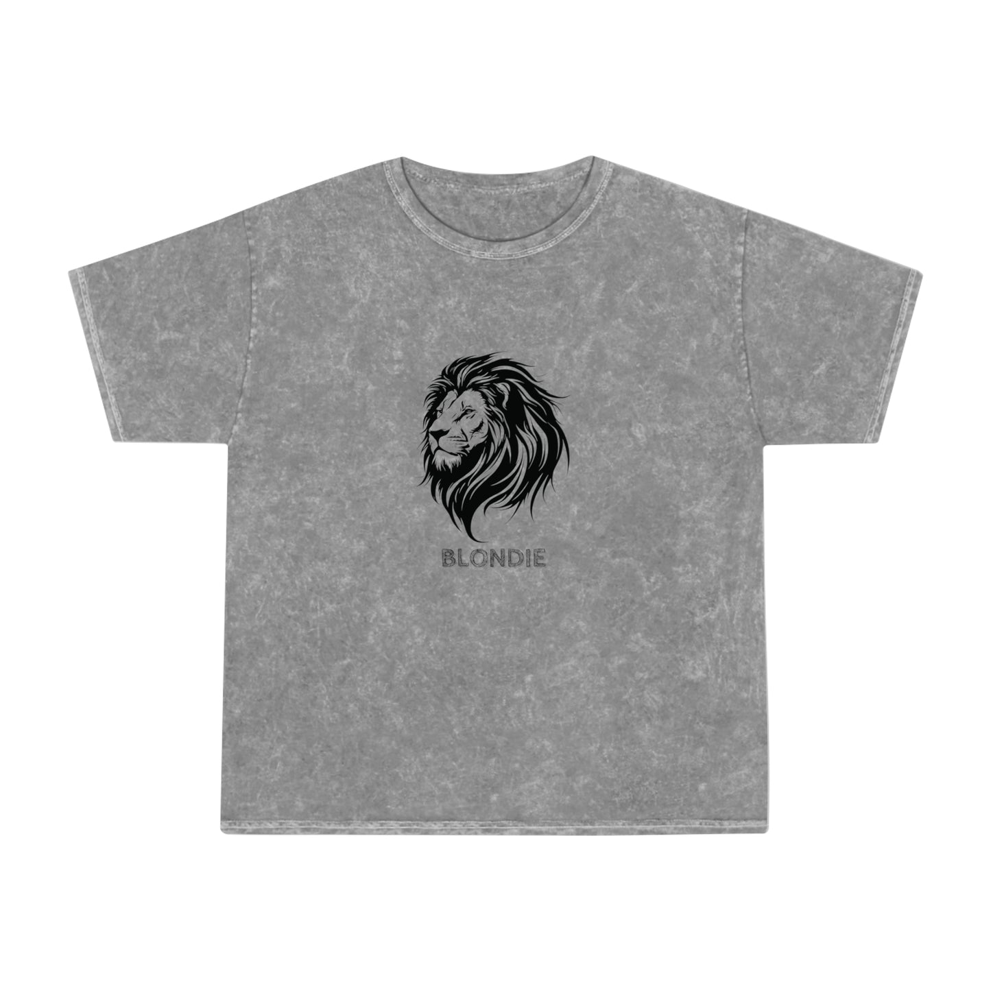 Bold Lion Graphic Unisex Mineral Wash T-Shirt - Unique Vintage Style