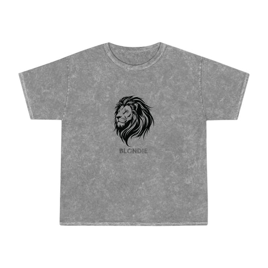 Bold Lion Graphic Unisex Mineral Wash T-Shirt - Unique Vintage Style