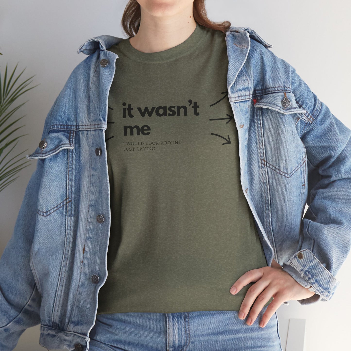 it wasn't me - Unisex Heavy Cotton Tee