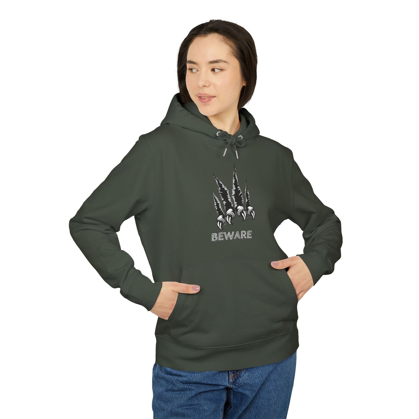 Beware Claw Design Unisex Hoodie - Perfect for Halloween and Everyday Wear