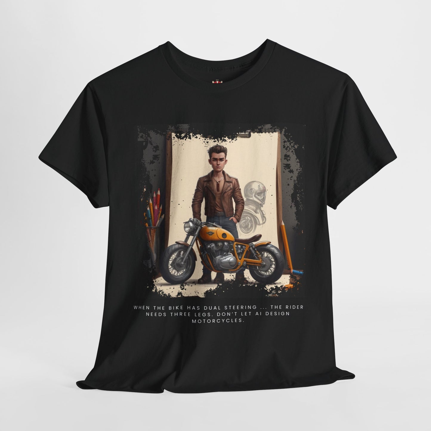 NO AI for motorcycles - Unisex Heavy Cotton Tee